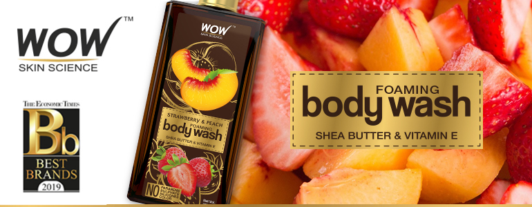 WOW Skin Science Strawberry & Peach Foaming Body Wash